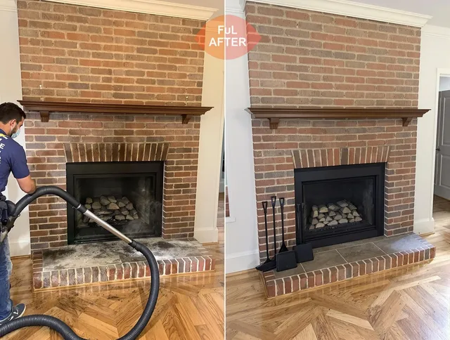 Bedford Chimney Sweep carefully sanitizing a fireplace in Bedford, OH
