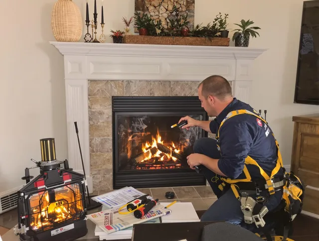 Safety-focused fireplace inspection by Bedford Chimney Sweep in Bedford, OH