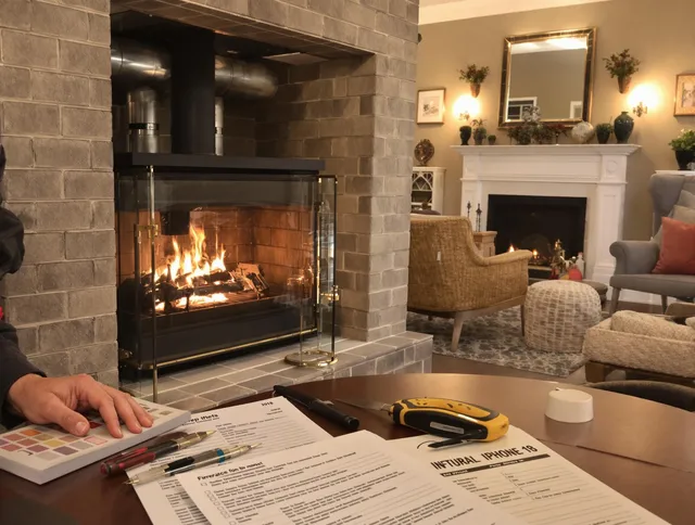 Bedford Chimney Sweep verifying fireplace safety measures in Bedford, OH