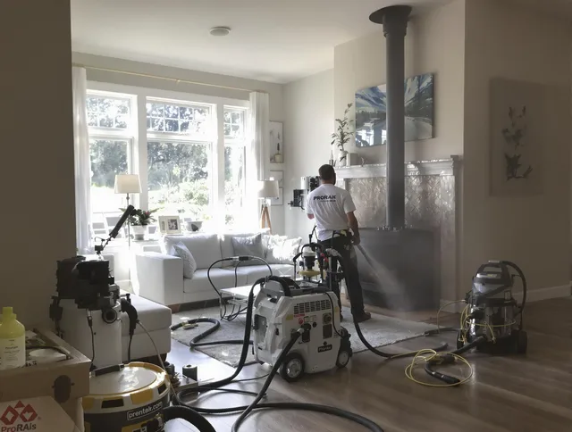 Soot removal service by Bedford Chimney Sweep for a fireplace in Bedford, OH